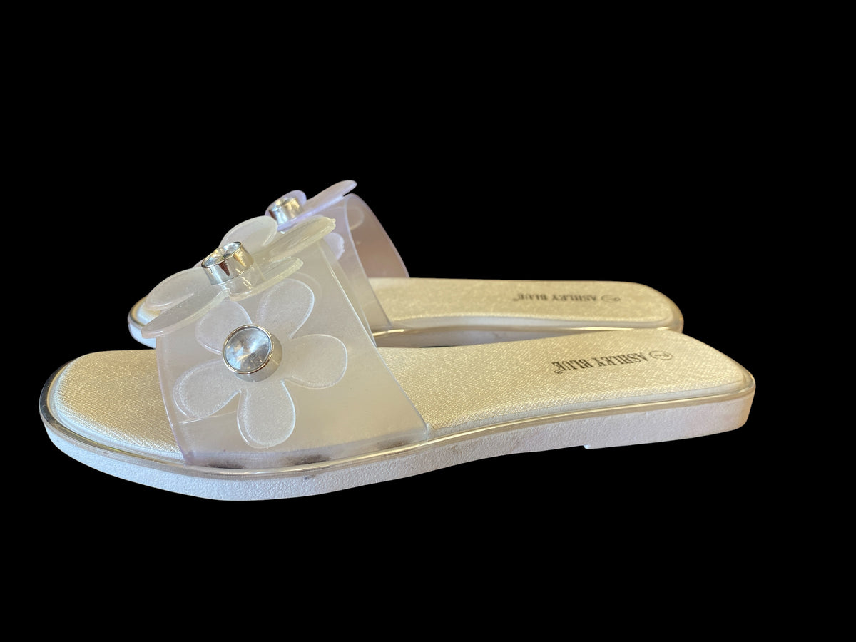 silver Ashley Blue sandals, 7