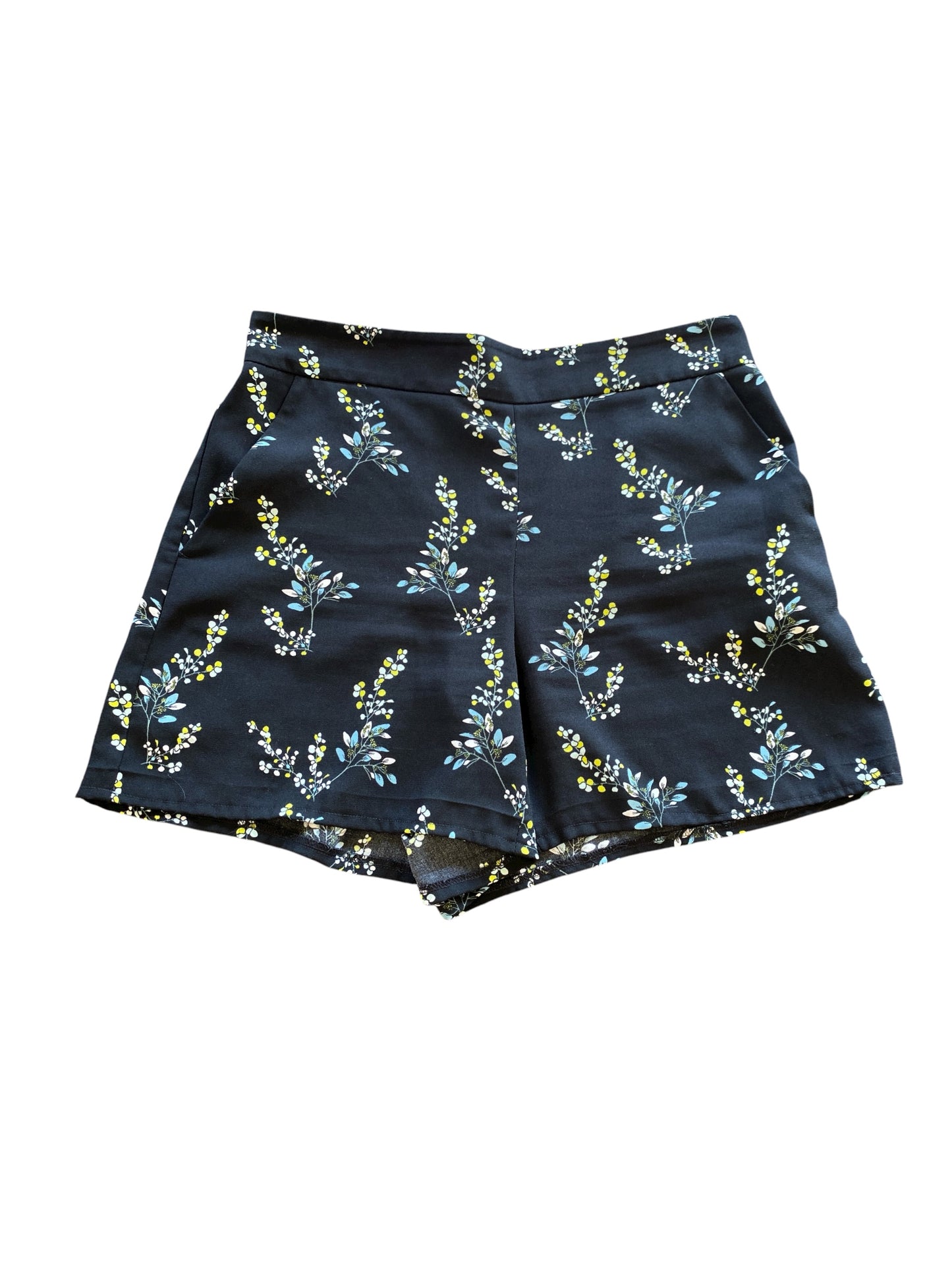 black floral Loft shorts, small