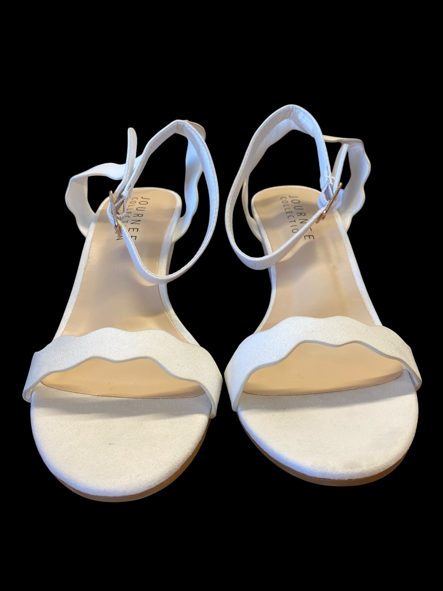 white Journee wedge heels, 9