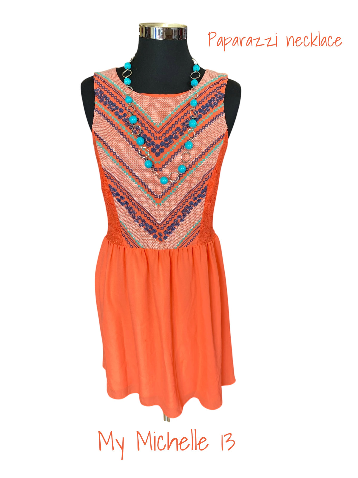 coral My Michelle dress, 13