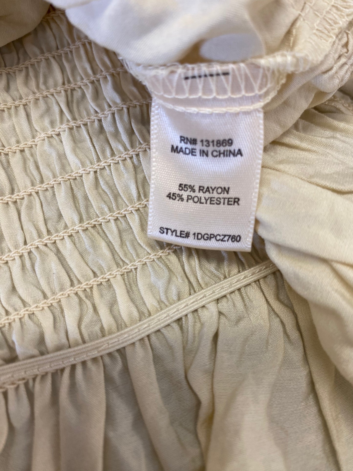 cream Thirty/Thirty womens top, medium