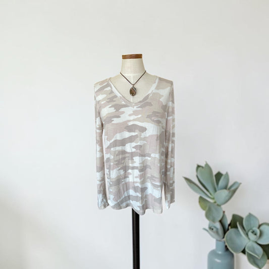mauve camo So womens top, medium